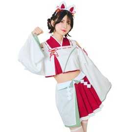 Clearstone Women's Halloween Maneki Maiden, Cosplay, White