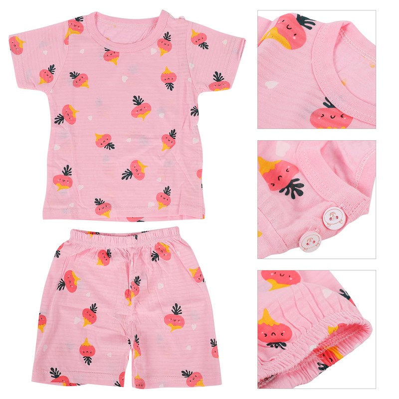 Baby Short Sleeve TShirt Short Pants Breathable Summer Clothes Pajamas