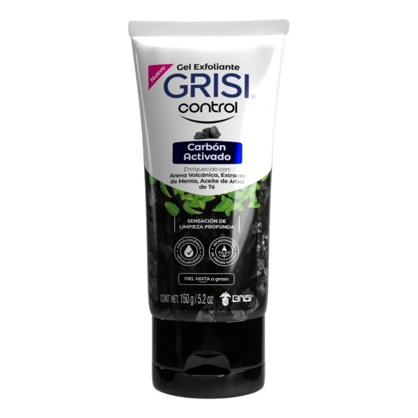 Gel Exfoliante Grisi Control con Carbón Activado 150gr