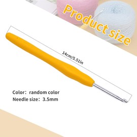 3.5mm Crochet Hooks Crochet Knitting, Ergonomic Soft Handles Crochet Hooks for Arthritic Hands, Light and Comfortable Crochet Tool,Crochet Tool for Knitting Suitable for Beginners (3.5mm)