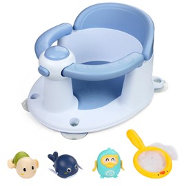 Babyally Baby Bath Seat for Babies 6 Months & Up,Infant Bathtub Chair with Suction Cup,Non-Slip,Safe Infant and Toddler Bath Seat for Sitting Up,Baby Bath tub Seat(Blue)