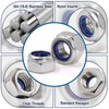 ZQZ 140 Pack Locknuts Assortment Kit,M3 M4 M5 M6 M8
