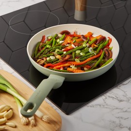 Berghoff Balance 2Pc Nonstick Ceramic Frying Pan/Skillet Set, Recycled Aluminum, Non-toxic Coating, Stay-cool Handle, Induction Pan, Healthy Cooking, Sage