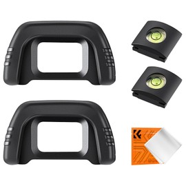 K&F Concept Eyecup for Nikon DK-21 Eyepiece Cup + Hot Shoe Level Set for Nikon Cameras Lens Protection Camera Parts Compatible Camera Accessories Dustproof Scratch Resistant