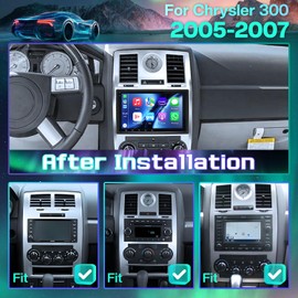 Car Radio Stereo for Chrysler 300 300C 2004 2005 2006 2007 Bluetooth Carplay Android Auto with WiFi/GPS/SWC/FM/MIC Backup Cmaera[2+32G]