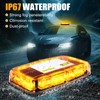 MIRUNNY Amber Strobe Lights with Magnetic Base, 48 LED Wireless