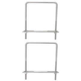 Mobestech Pack of 2 U-bolts, right-angle stainless steel screws, M10 x 150 x 200 mm, easy to install clamping screws for industrial applications