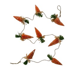 OLD TIME POTTERY NEW 6 FT EASTER BOTTLE BRUSH CARROT GARLAND OLD TIME POTTERY FREE SHIP