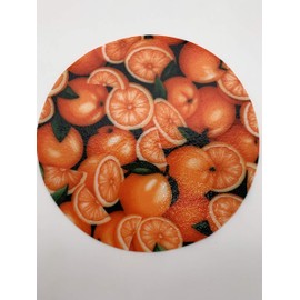 Andreas Silicone JO-923 Non-Slip 6.25" Jar Opener, Easy Lid Opener, Made with Silicone rangesd Fabric, Dishwasher Safe, Garlic Peeler, Oranges, 6.25 inch