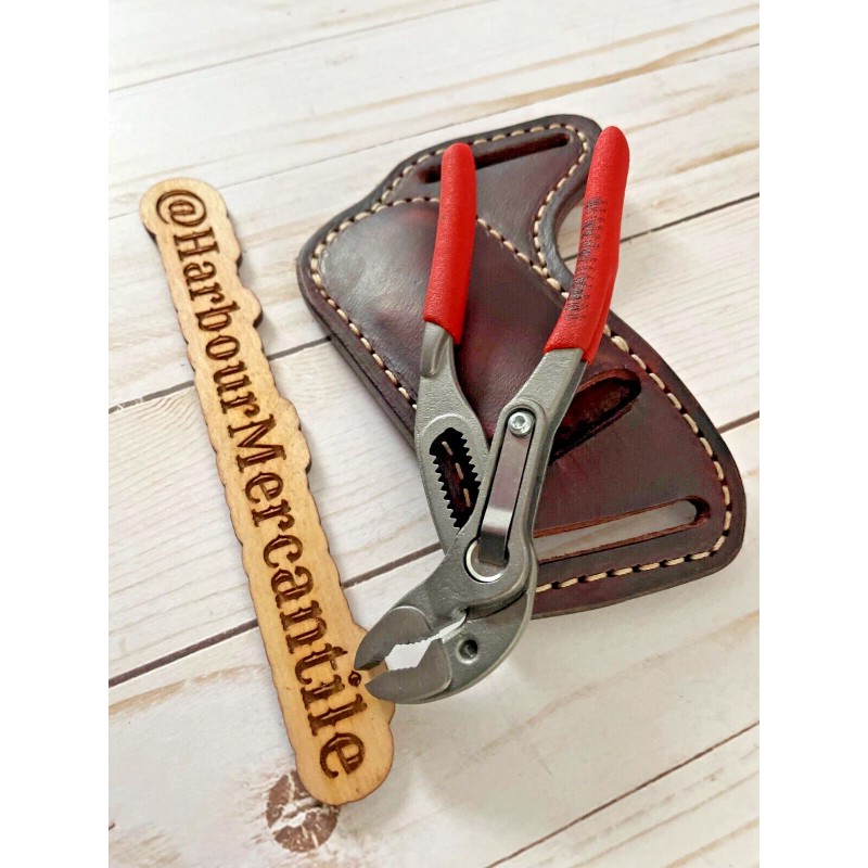 harbour mercantile channel lock sheath leather sheath for 5-6” pliers