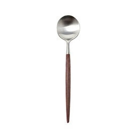 Cutipol (kutipo-ru) goa coffee/tea spoons, Brown/Matte Silver go11bf