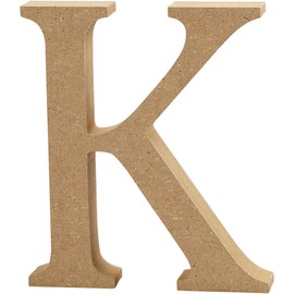 Letter, H: 8 cm, MDF, K, 1pc