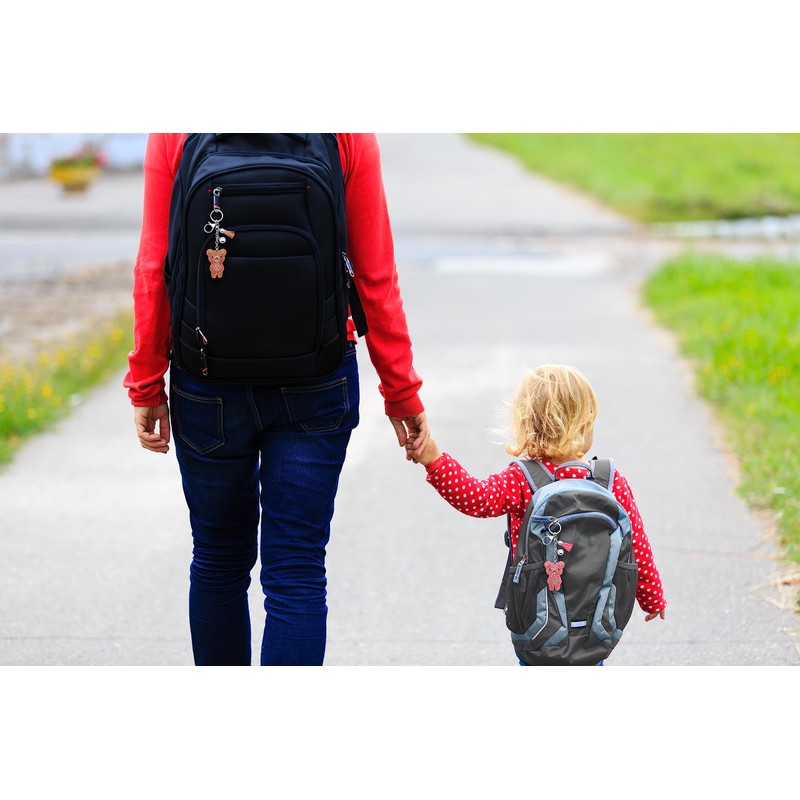 AuPra Brown Teddy Bear Tassel Women KeyChain Gift Idea Lady