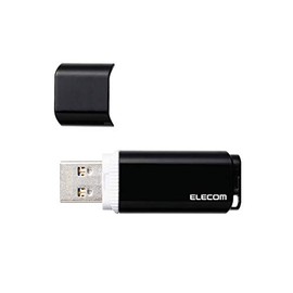 Elecom MF-BBU3128GWH USB Memory, USB 3.1 (Gen1), Supports Security Functions [128GB/Cap Type/White]