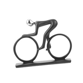 HOMSFOU Bicycle Embellishments Resin Cyclist Sculpture Abstract Resin Bicycle Miniature Rider Figure Statue New Year Birthday Gift Bicycle Driving Figure Home Decor Racer Office Household