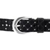 B.Belt Lilou Leather Rivet Belt, black