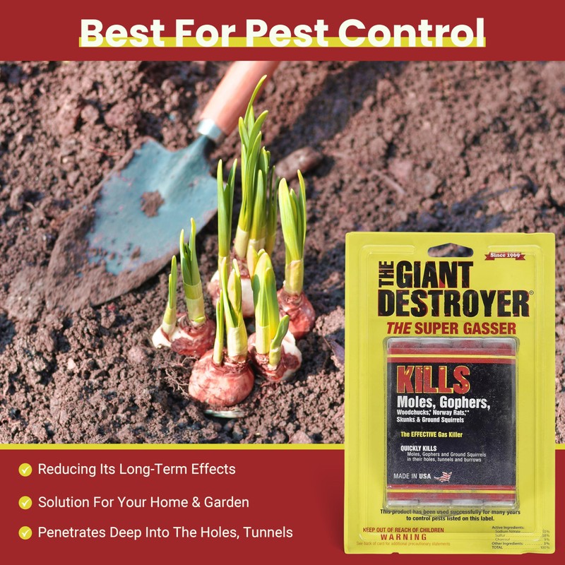 Giant Destroyer Smoke Bomb Gasser – Rodent & for Gophers,