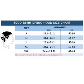 ZCCO Diving Hood 3MM Neoprene Wetsuit Dive Cap Keep Warm Durable Stretchable for Scuba Snorkeling Surfing Kayaking Swimming Sailing Canoeing Fishing Equipment (5MM, XXL)