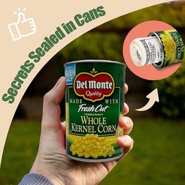 Fake Can Diversion Safe - Perfect for Hiding Storage Key, Cash, Jewelry, Card, Coins Keep Your Valuables Safe (Corn Can)