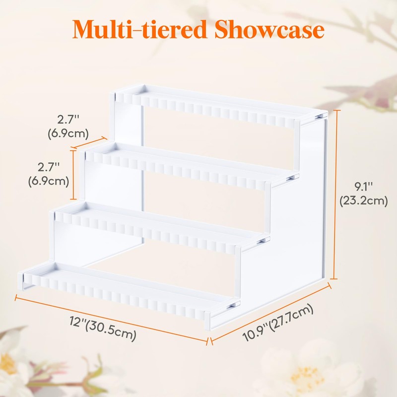 Lifewit Perfume Organizer with Fences, Plastic Cologne Stand, Tool-Free Assembly,