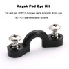Borogo Kayak Pad Eye Kit, 20PCS Nylon Bungee Deck Loops