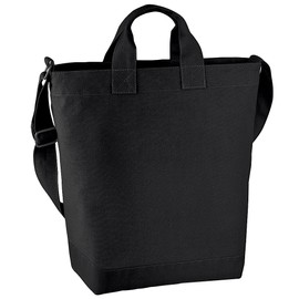 BagBase Unisex's BG673BLAC Canvas Day Bag, Black, Medium