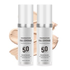 VARKAGE 2 Item Foundation Colour Changing, SPF 15 Colour Changing Foundation, 40 ml Flawless Colour Changing Foundation, Long Lasting Moisturising, Concealer, Create a Natural