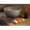 Elegant 3-compartment soap dish made of natural bamboo wood for
