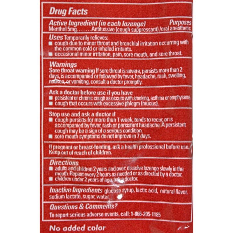 Jakeman’s Throat & Chest Menthol Cough Suppressant Drops – Cherry