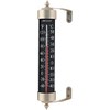 High Contrast Black 12" Thermometer (Satin Nickel)