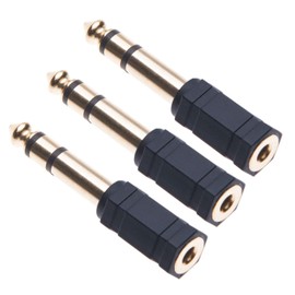 Keple 6.35 to 3.5 Headphone Adaptor Stereo Earphone Audio Plug Adapter AUX Mini Jack to Jack Converter for Headphones Earphones Guitar Amp (6,35mm 1/4 Male to 3,5mm 1/8 Female) 3 Pack
