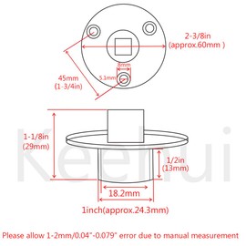 Heavy Duty 316 Stainless Steel Boat Marine Garboard Drain Plug Kit with Screws for 1 Inch Hole