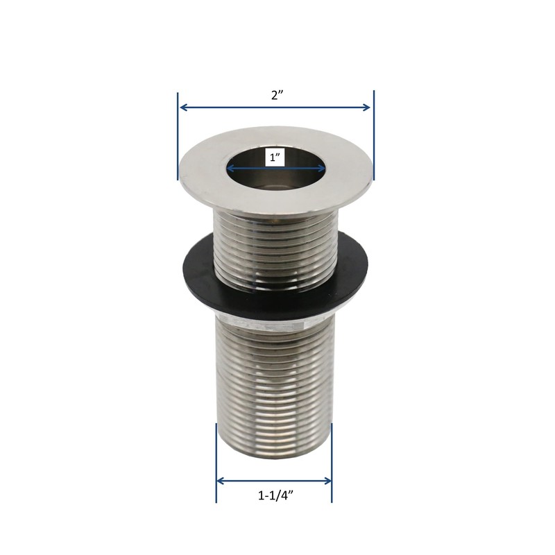 LEYSO Stainless Steel 1" NPS Thread Bar Sink 3-1/4” Drain