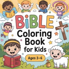 Bible Coloring Book For Kids: Ages 3–6 | Fun and Easy Bible Coloring Pages for Toddlers and Preschoolers – Christian Activity Book with Jesus, Bible Stories, and Faith-Based Illustrations