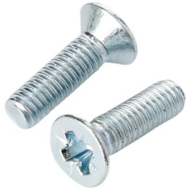 Countersunk Machine Screws/Bolts Zinc Plated Pozi Csk Head M3.5 3.5mm x 12mm (Pack of 100)