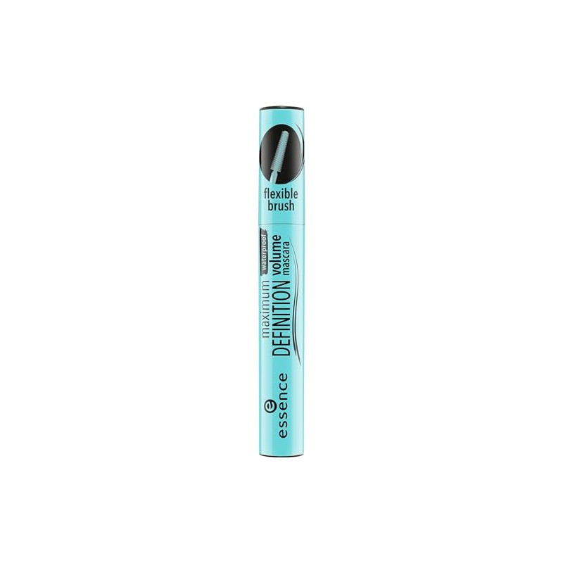 essence cosmetics Maximum Definition Waterproof Volume Mascara, Mascara, Flexible Brush,