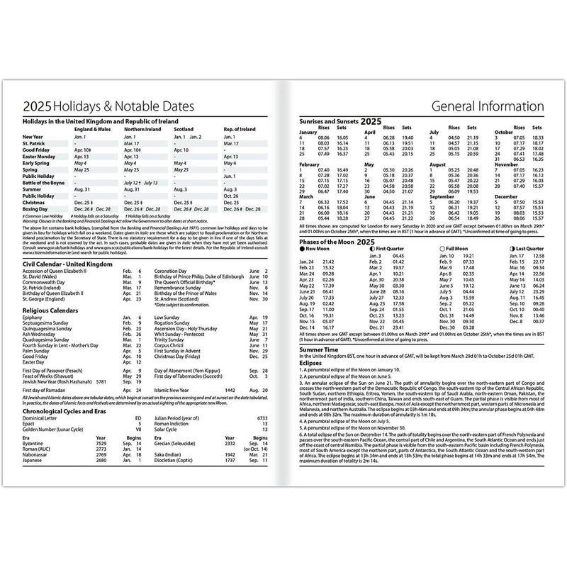 Orbitron 2025 A4 A5 A6 Day A Page Padded Hardback