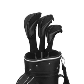 Scott Edward 3Pcs Long Neck Mesh Golf Club Headcovers Set Golf Club Head Covers for Driver Fairway Hybrids Woods