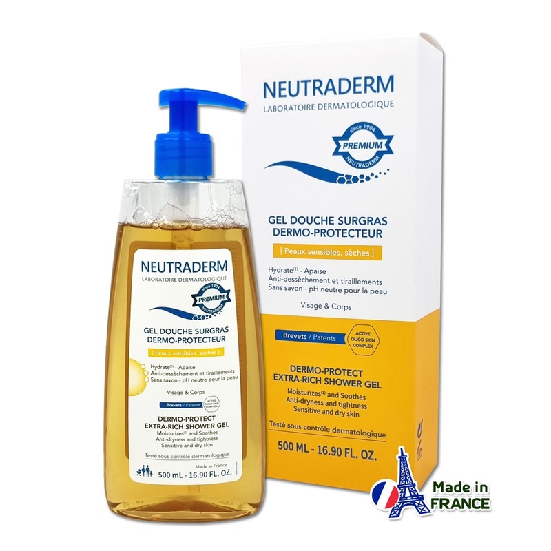 Nutraderm Dermo Protect Extra Rich Shower Gel 500ml+Nourishing Gel Cream