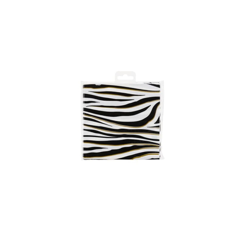 PD-Party 7110004 Napkins, Zebra, 16cm