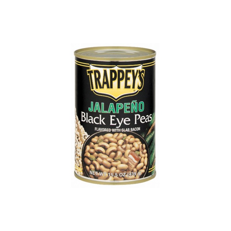 Trappey's Jalapeno Black eye Peas , With Slab Bacon, 15.5-Ounces