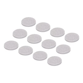 MECCANIXITY 24pcs Felt Furniture Pads, 1 Inch Round Small Felt Chair Leg Floor Protectors Prevent Scratches for Furniture Hard Floor, Light Beige