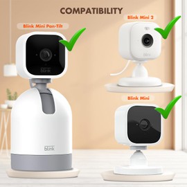 CaGuan 2Pack Acrylic Wall Mount for Blink Mini Pan-Tilt, Blink Mini 2, Blink Mini Indoor Camera, Adhesive Wall Brackets for Blink Camera, Ceiling Mounting for Blink Indoor Camera