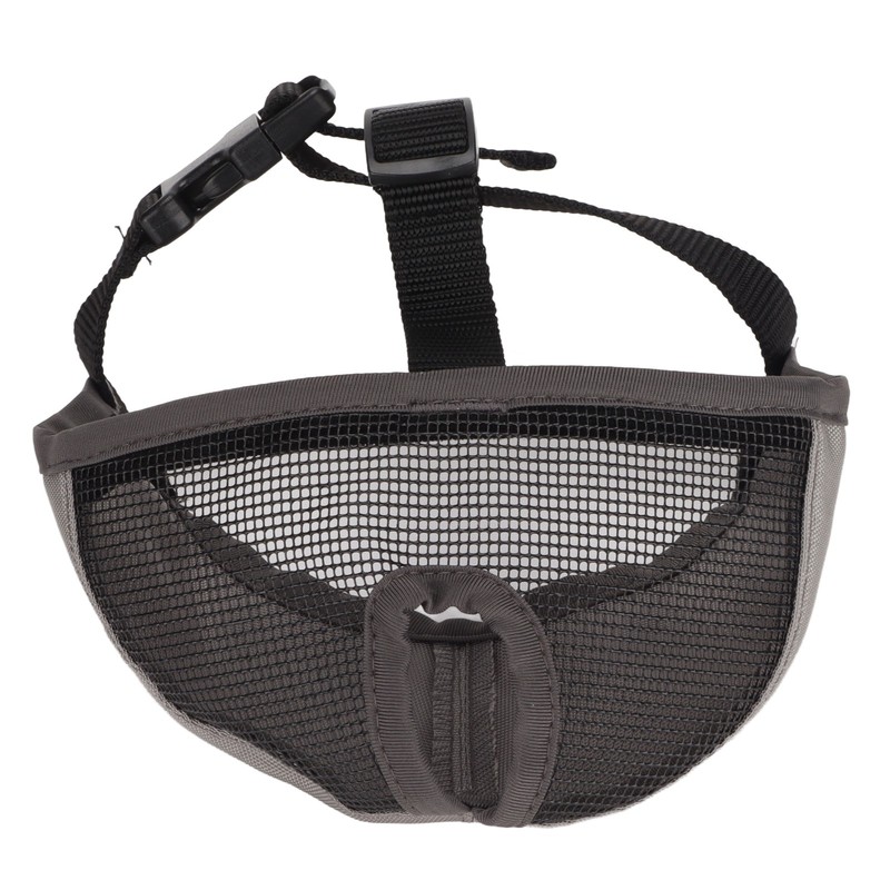 Adjustable Bulldog Mask Bite and Barking Dog Muzzle Eye Closed