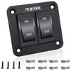 mankk On-Off Switch 12V 20A 4 Pins DPST Rocker Switch