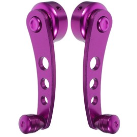 BESPORTBLE Universal Aluminum Alloy Car Window Crank Handle Replacement, Purple Manual Window Winder with Mounting Hardware, Fits Vehicles for Door Handle Upgrade