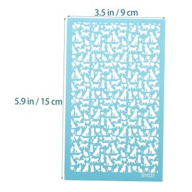 jojofuny 1sheet Polymer Clay Silk Screen Stencil Heart Dog Cat Pattern Template for Crafts Easy to Use Mesh Transfer Stencils for Boys and Girls Creative Projects