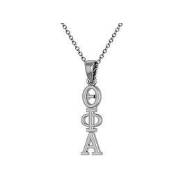 King Greek Theta Phi Alpha Necklace 18" - Sterling Silver