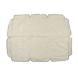 420D Silver Coated Oxford Fabric Waterproof Outdoor Swing Canopy Replacement Outdoor Patio Swing Black (Beige)