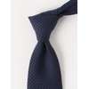 Beams Heart Men's Gun Club Check Necktie, navy